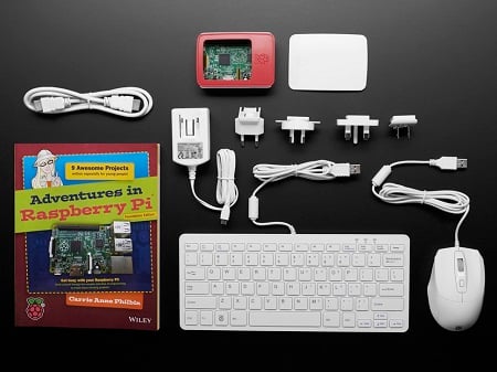 The official Raspberry Pi Starter Kit. Source: Adafruit.com.