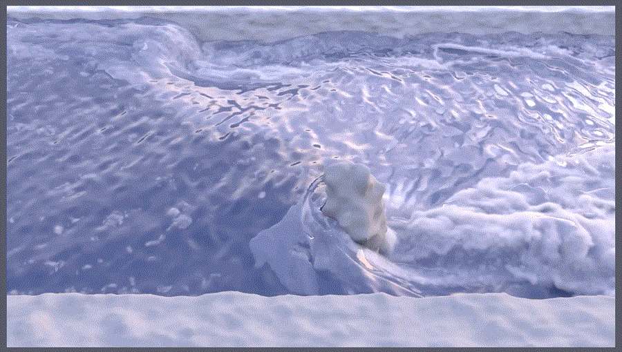 A larger version of this river animation can be quickly created by using the fluid carving technique. (Source: BYU)