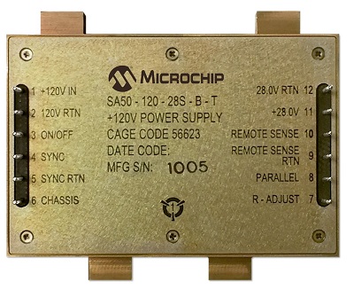 The SA50-120 family is qualified for Mil-Std-461, Mil-Std-883 and Mil-Std-202 for engineers to start with COTS technology. Source: Microchip