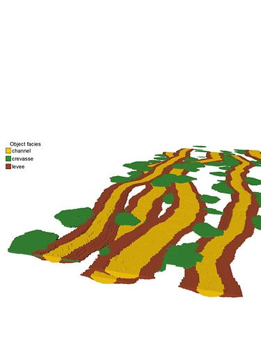 A new intuitive graphical user interface has been introduced in RMS 11 for facies modeling,improving user experience and performance, and allowing for more geometries to be included in the models. Source: Emerson