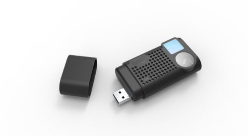 Fig. 2: LiFi-X, the world's first Li-Fi dongle, was introduced at Mobile World Congress 2016. 