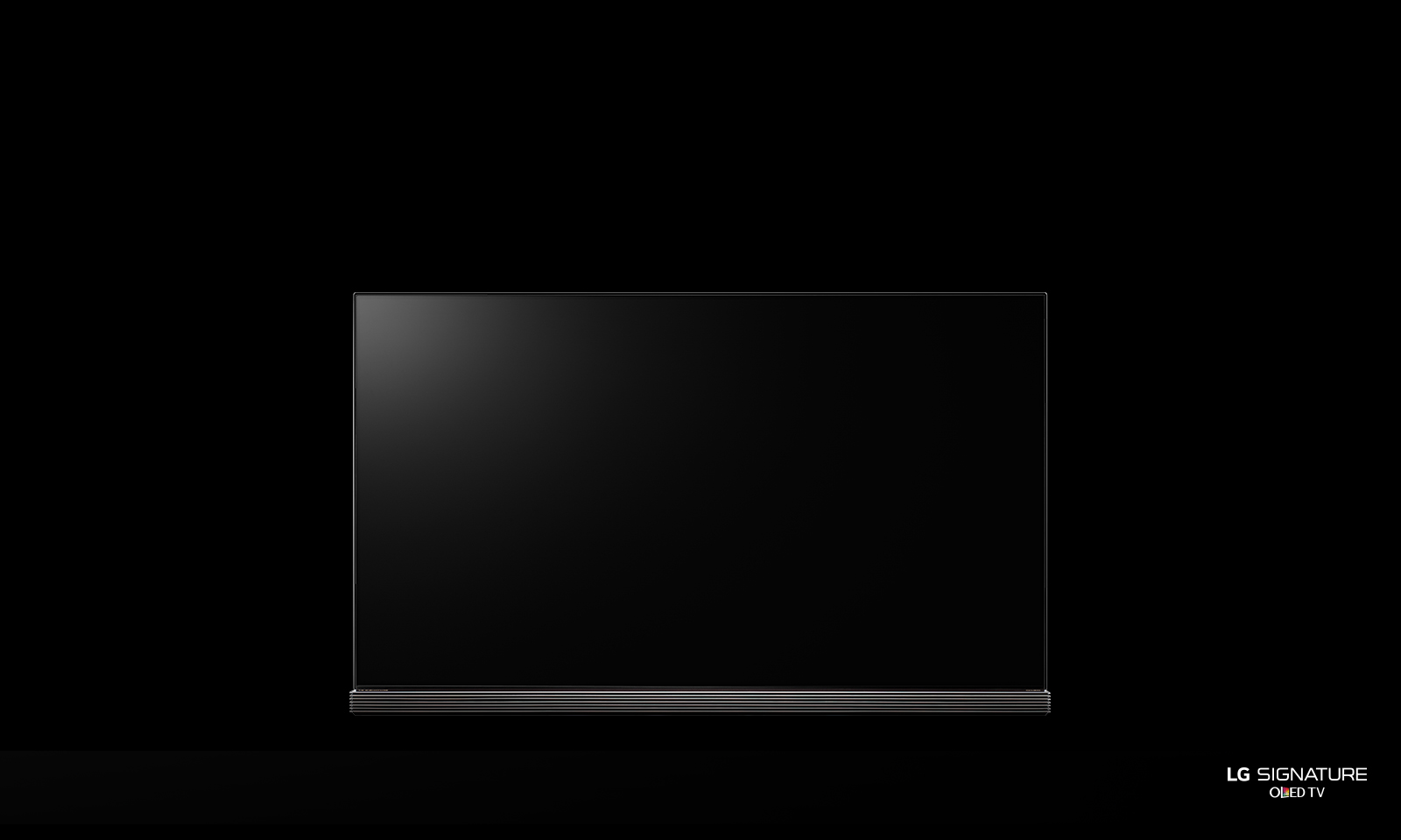 The latest addition to the family of LG OLED TVs, the 77-inch class Signature model.