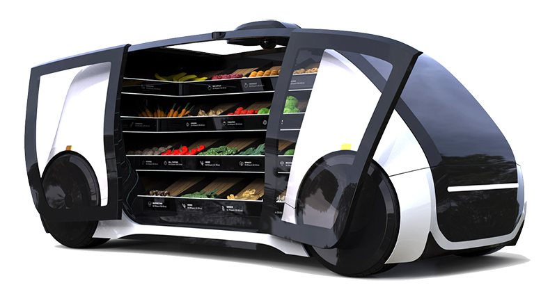 The Robomart is a self-driving grocery store. Source: Robomart