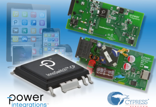 AC/DC converter reference design combines Cypress Semiconductor's EZ-PD CCG2 USB type-C port controller with Power Integrations's InnoSwitch-CP off-line CV/CC flyback switcher IC.