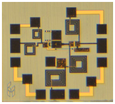 Die photograph of the Ku-band single-ended GaN FET mixer. Source: Custom MMIC