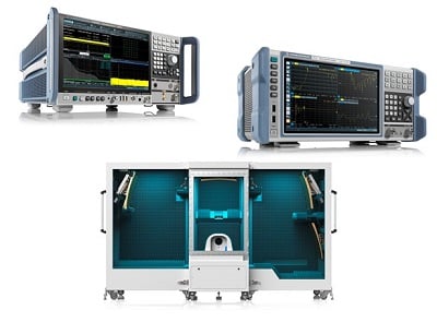 New test and measurement products from Rohde & Schwarz include, clockwise from top left, the FSMR3000, the ZNL20 and the ATS1800M. Source: Rohde & Schwarz