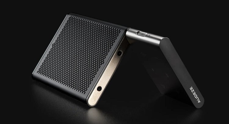 Filter is a portable conference speakerphone with artificially intelligent microphones to make conference calls clearer. Source: Audeze