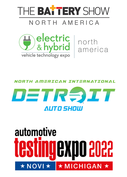 Automotive industry trade shows are coming to the Detroit area in September and October, 2022. Sources, top to bottom: Informa Markets; NAIAS; UKi Media & Events