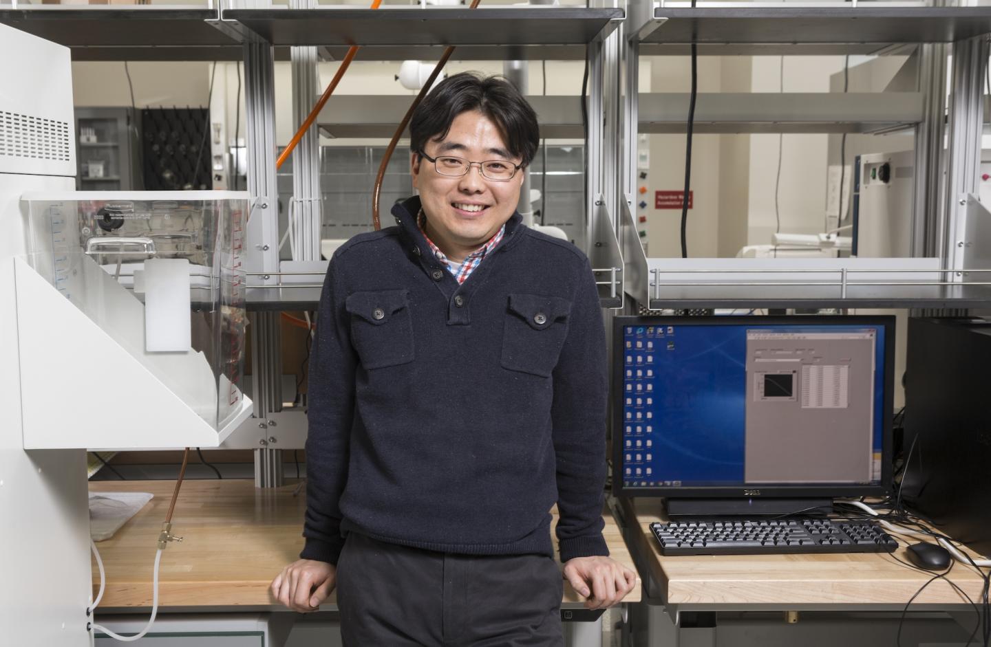 This is Binghamton University Electrical and Computer Science assistant professor Seokheun Choi. (Binghamton University, State University of New York)