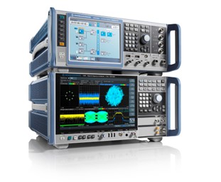 Software options for the R&S SWM200A vector signal generator, top, and  R&S FSW signal analyzers have been upgraded to meet the requirements of 5G NR Release 17. Source: Rohde & Schwarz