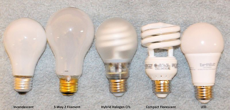 LEDs can be made to look like any standard incandescent bulb, making them quite versatile. Source: Mark Jurrens, CC BY-SA 4.0