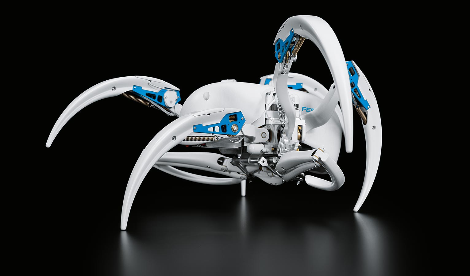 With three legs in contact with the ground at any given time in walking mode, BionicWheelBot remains stable even over rough terrain. Source: Festo