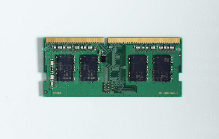 The SODIMM board of the Acer notebook has the main memory for the computer. Source: TechInsights 