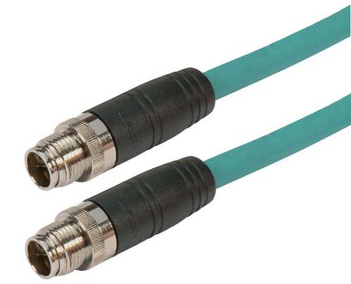 The X-coded M12 cable assemblies. Image credit: L-com Global Connectivity