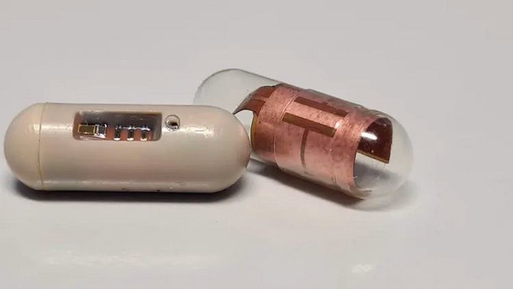 A prototype ingestible biosensor showcasing how nanotechnology enables new biosensor applications. Source: imec