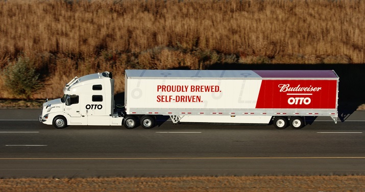 Otto’s self-driving technology powered a truck that delivered 51,744 cans of Budweiser 120 miles in the state of Colorado. Source: Otto  