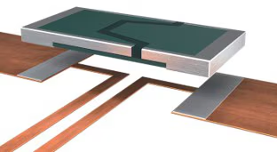 Figure 1. Low-ohmic chip shunt resistors offer a platform for current sensing when integrated in a circuit. Source: Isabellenh&uuml;tte