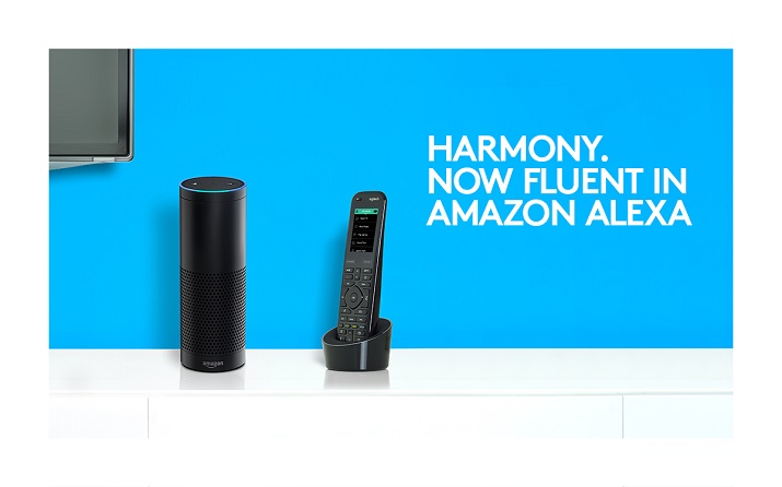 Using Amazon’s Alexa voice activation, Logitech’s Harmony Smart Home hub can be used to control entertainment applications. Source: Logitech    