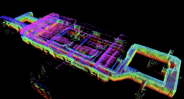 Formation gathered from lidar scanners for indoor 3D maps could be used to point emergency responders to critical locations such as emergency exits, fire extinguishers or utility shutoffs. Source: NIST