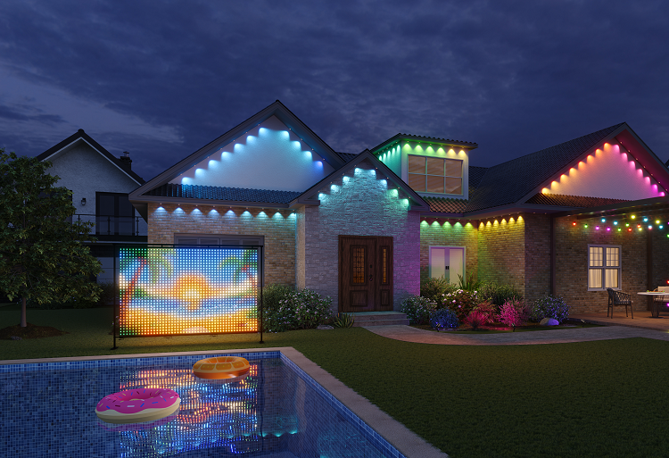 Govee Lightwall can be used with other Govee lighting to create an entire landscape of lighting for the home. Source: Govee  