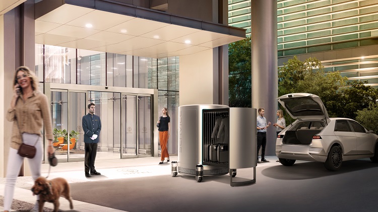 Hyundai’s MobED platform could be used as an autonomous luggage carrying vehicle in hotels. Source: Hyundai 