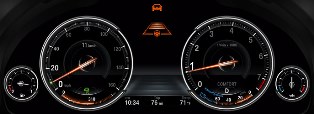 Instrument panel indicator for BMWs Driving Assistant Plus with Stop and Go