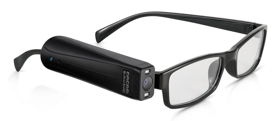 The OrCam MyEye device allows the blind and visually impaired to see. Source: OrCam/Chris Lewis