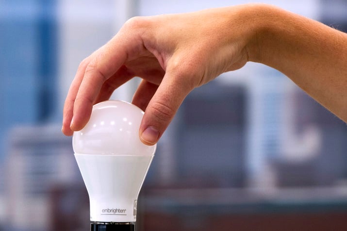 The Smart LED bulb from Jasco consumes only 9 watts of power and runs up to 25,000 hours. Source: Jasco    