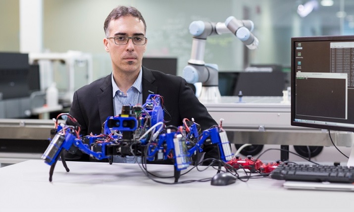 Using algorithms developed by Livio Dalloro’s team at Siemens Corporate Technology Princeton labs, multi-robot task planning of two or more devices that can work on a surface of a single object or area is accomplished. Source: Siemens 