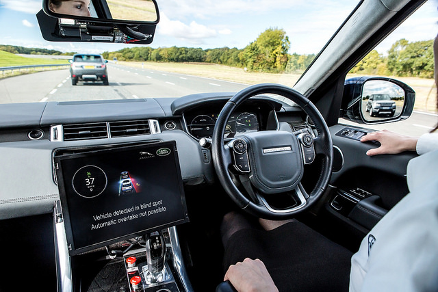 Systems within autonomous automobiles can have a significant impact on safety. Source: Jaguar MENA/CC BY 2.0