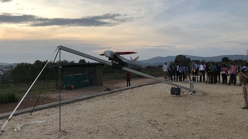 A drone prepares for launch in Rwanda as part of Zipline's delivery service inside the country. Source: Zipline 