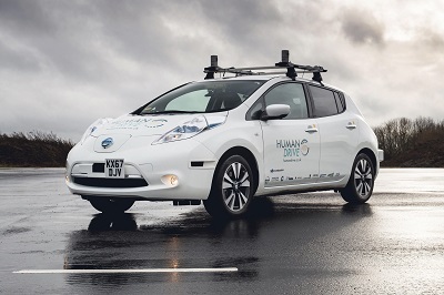 The autonomous vehicle traveled 230 miles on a variety of U.K. roads. Source: Nissan