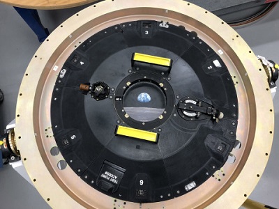 The Orion spacecraft leverages a variant of new Stratasys Antero 800NA to build an intricately-connected 3D printed docking hatch door Source: Business Wire