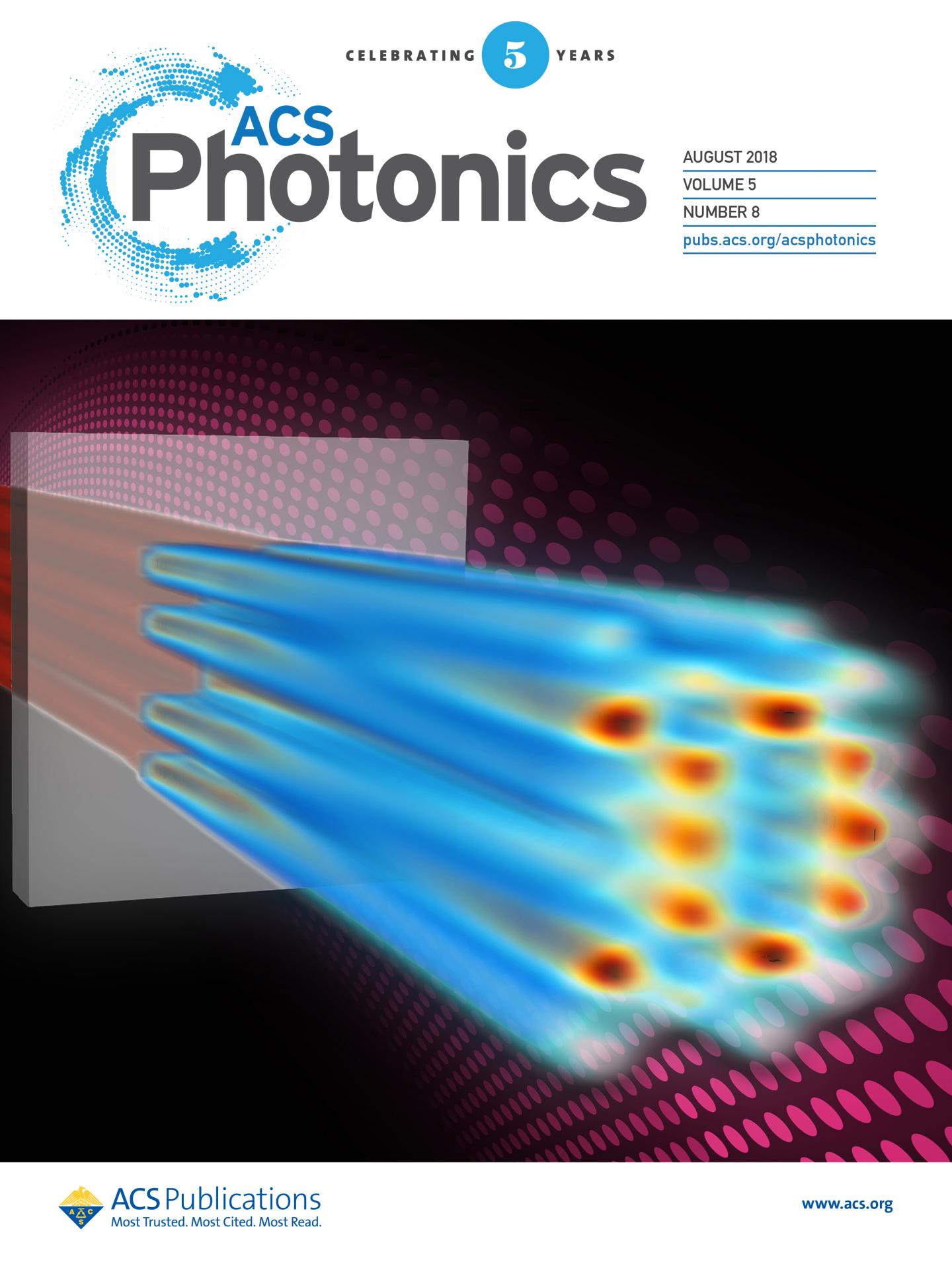 Cover of ACS Photonics journal featuring the researcher's work. Source: University of Sussex/ACS Photonics