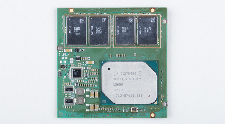 The processor board has Samsung and Intel processors integrated onto it for more power to control functions inside the Tesla Model Y. Source: TechInsights