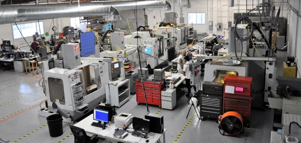 Figure 2. From CNC and EDM machining to hand de-burred finished products, QuinStar&rsquo;s 5,000 square-feet precision machine shop supports rapid prototyping. Source: QuinStar