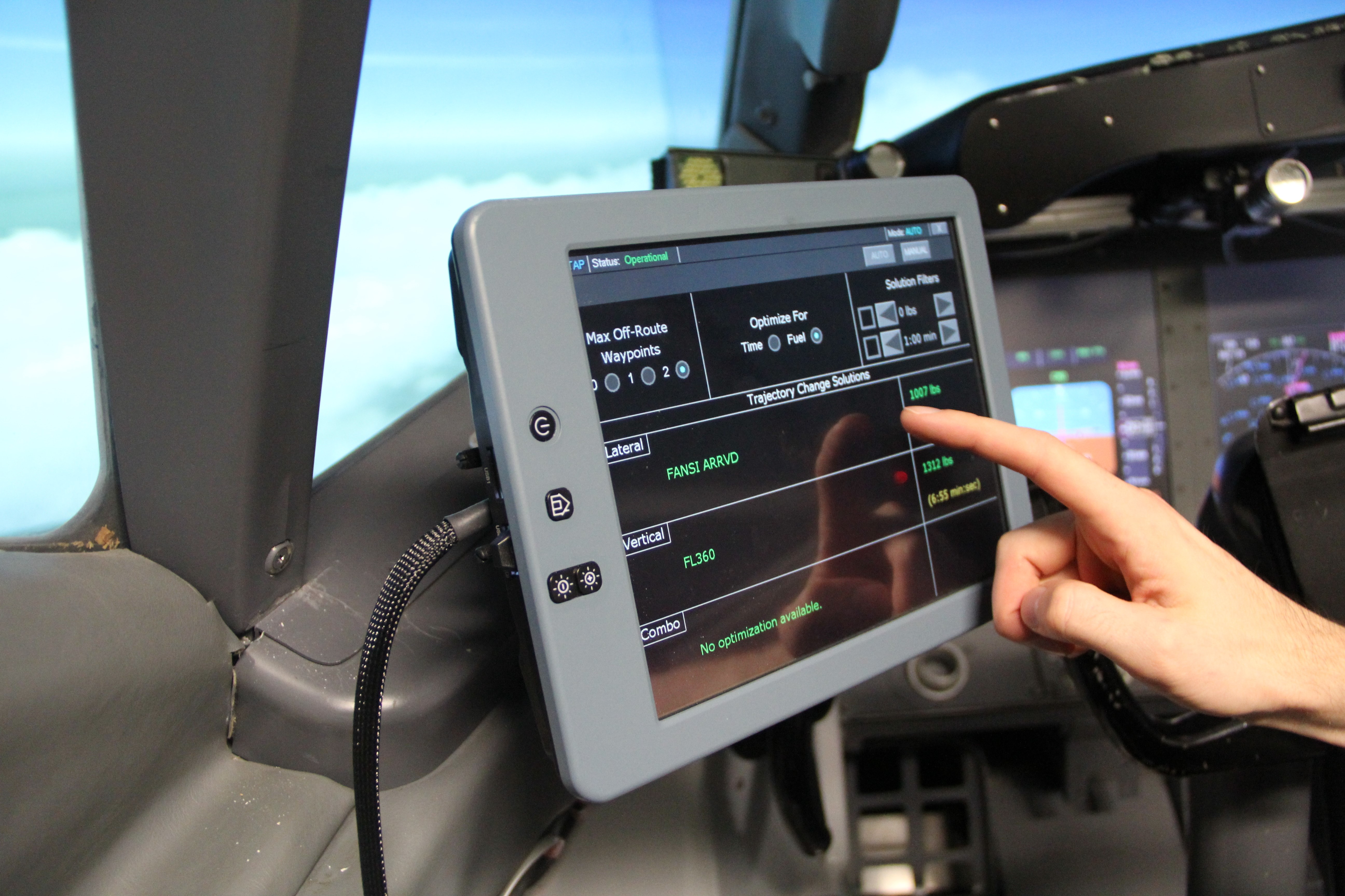 Figure 1: The touch screen of an electronic flight bag. Source: NASA