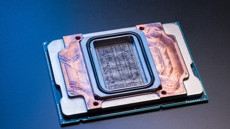 Microsoft's microfluidic cooling technology debuted in 2025. Source: Microsoft