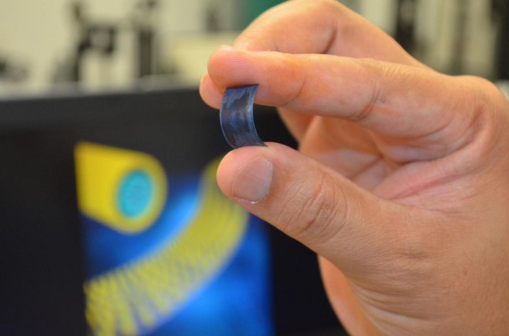 The flexible supercapacitor can be used inside a smartphone or other gadget and can be recharged 30,000 times without degradation. Source: University of Central Florida