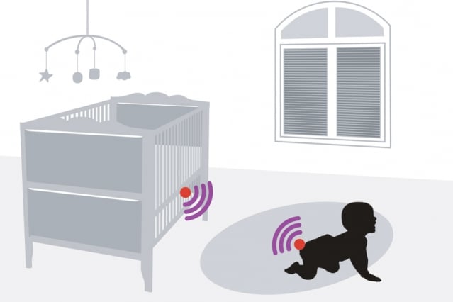 A new disposable, affordable “smart” diaper embedded with an RFID tag is designed by MIT researchers to sense and communicate wetness to a nearby RFID reader, which in turn can wirelessly send a notification to a caregiver that it’s time for a change. (Source: MIT)