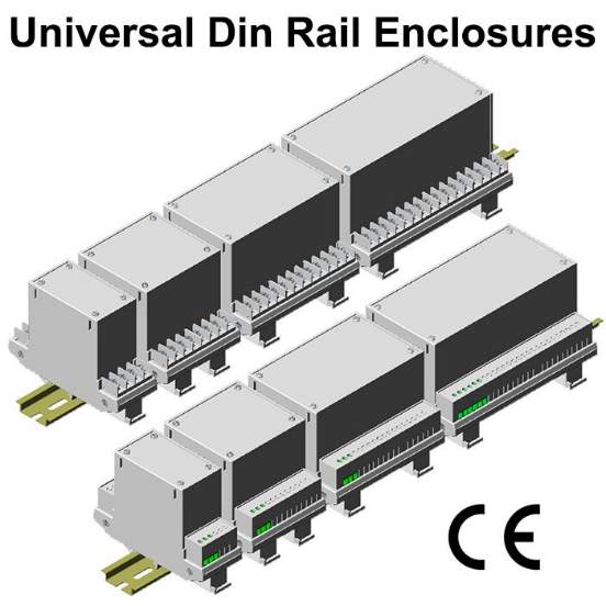 Figure 1. The screw-terminal version of Acopian series of mini-encapsulated AC/DC and DC/DC supplies can be wall-mounted, but also used in a DIN rail mount configuration. Source: Acopian