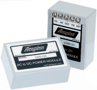 Figure 2. The mounting kit for the mini-encapsulated supplies is standard line item, which simplifies using the supply with the popular 35 mm top hat DIN rail. Source: Acopian