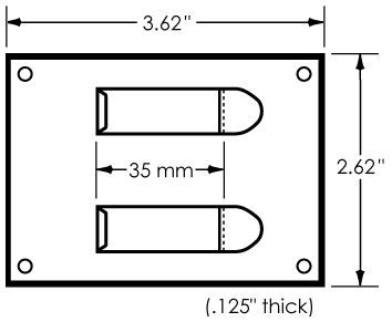Figure 3. The mounting kit for the mini-encapsulated supplies is standard line item, which simplifies using the supply with the popular 35 mm top hat DIN rail. Source: Acopian