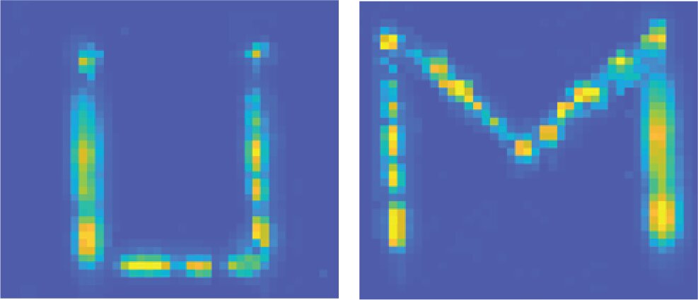 This message will self-destruct in seven days, or it can be erased with a flash of blue light. Written with UV light, the letters are marked out by molecules that shrink by storing energy, stretching the atoms of the semiconductor above. Source: Che-Hsuan Cheng, Excitonics and Photonics Lab, University of Michigan