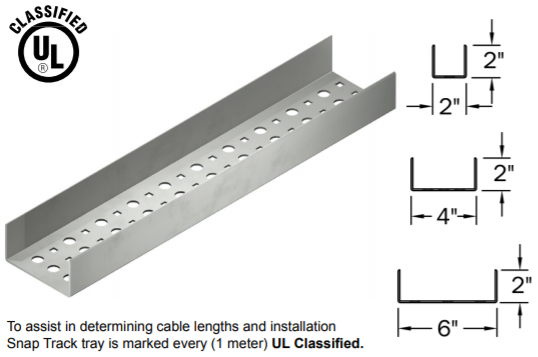 Industrial Cable Trays - Channels & Snap Track Cable Tray