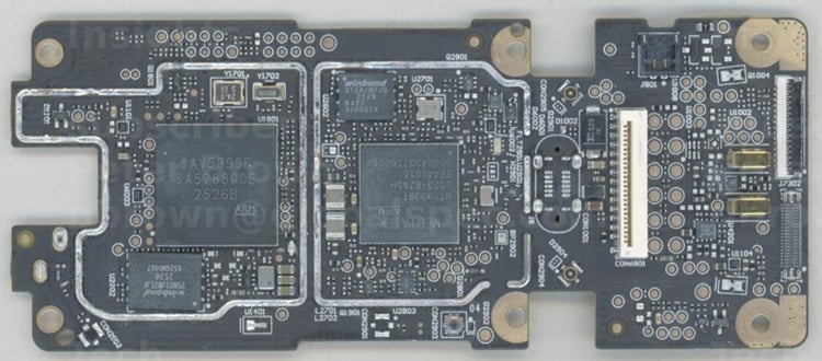 The main board found inside of the Ring Doorbell Pro (Gen 3) smart home device. Source: TechInsights 
