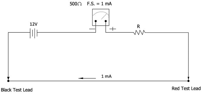 Figure 3: Series-type ohmmeter circuit. Source: Temitayo Oketola
