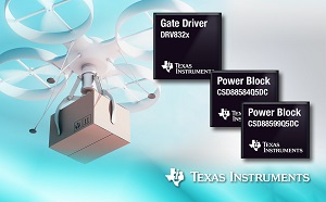 The DRV832x brushless DC gate drivers and CSD88684/99 NexFET Power Blocks. (Source: TI)