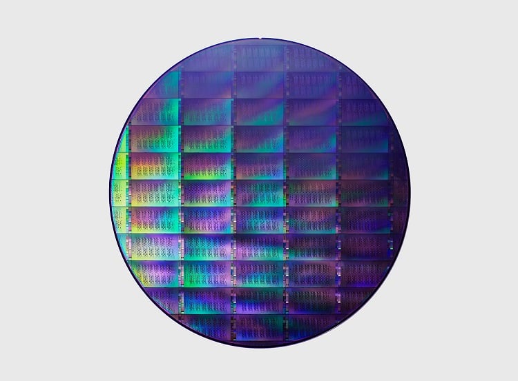 A 300 mm quantum wafer. Anderon is a new quantum foundry aiming to be the world&rsquo;s leader in quantum computing chips after new investments from the government and IBM. Source: IBM 