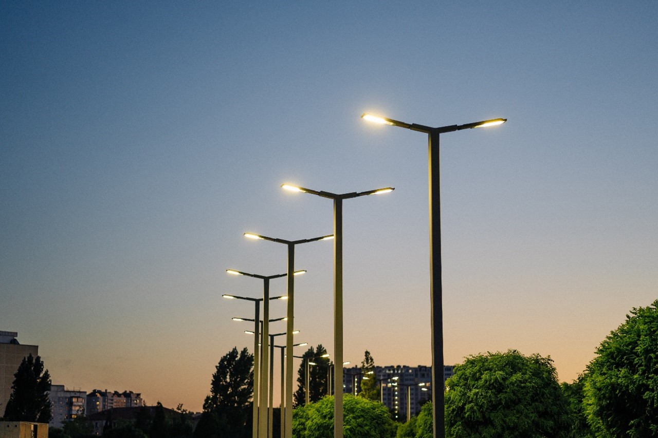 Figure 1. LED lighting is increasingly being deployed in applications such as street-lighting. Source: Disterheft/Adobe Stock